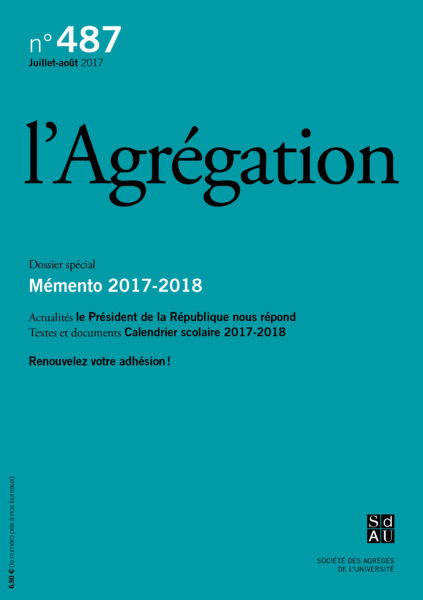 N°487 – Mémento 2017-2018