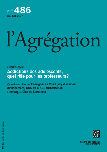 N°486 – Addictions des adolescents, quel rôle pour les professeurs ?