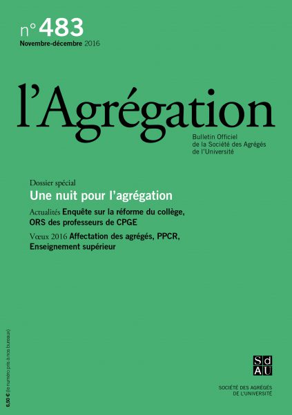 N°483 – Une nuit pour l’agrégation