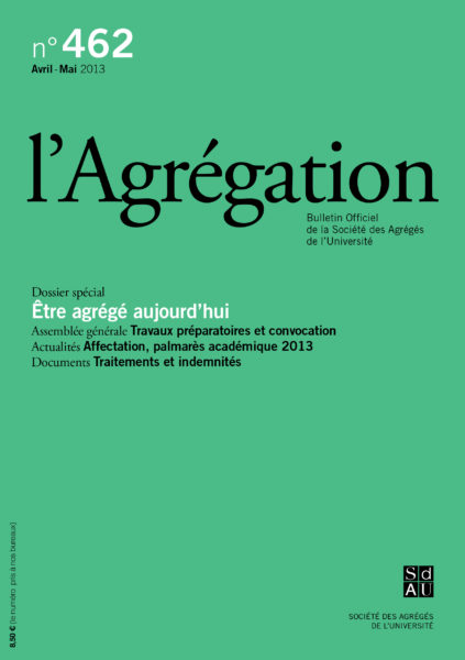 N°462 – Être agrégé aujourd’hui