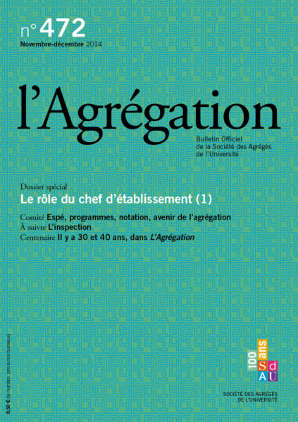 N°472 – Le rôle du chef d’établissement (1)