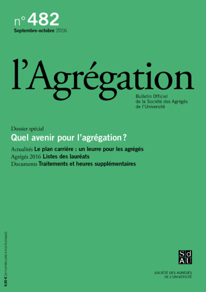 N°482 – Quel avenir pour l’agrégation ?