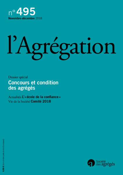 N°495 – Concours et condition des agrégés